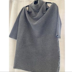 Open Shoulder Turtleneck- Grey.